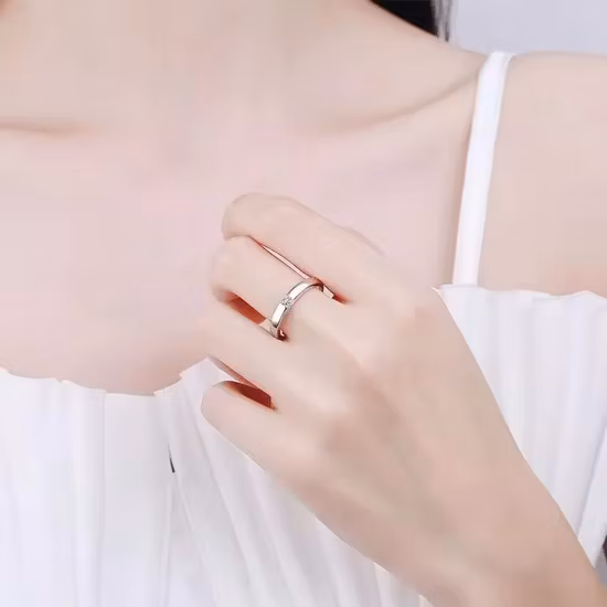 Горячие продажи стерлингового серебра 925 пробы ювелирные изделия 18K позолоченные кольца с муассанитом и бриллиантами для мужчин